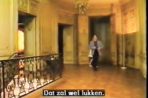 Beautiful and lean white vintage honey bonks on the balcony