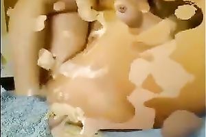 Wicked BBC slut mersilessly fist copulates her pumped slit