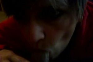 Sucking short penis during the time that lewd guy was filming me on camera