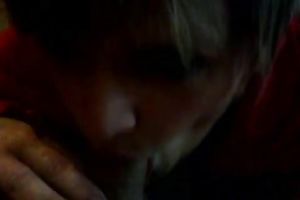 Sucking short penis during the time that lewd guy was filming me on camera