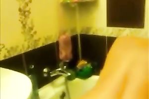 Amazing rear banging in the baths with a short-haired golden-haired