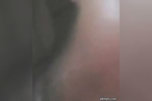 Lewd and perverted Asian honey receives her chocolate hole destroyed