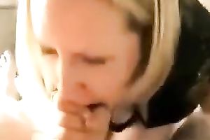 Light haired mother I'd like to fuck could not stop engulfing tasty large dong of my buddy