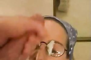 Sexy golden-haired gives the best oral stimulation and receives corpulent spunk flow