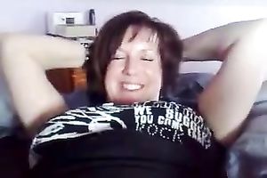 I played with juicy pink slit on my hot BBW wifie until that babe reached big O
