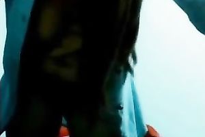 Slutty Indian floozy with saggy bra buddies rubbing wet snatch passionately