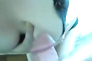 Charming German legal age teenager giving me great blowjob