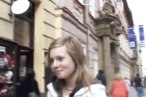 Nerdy dark brown coed is not shy to engulf my hard prick in public