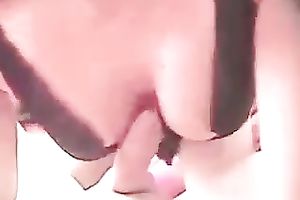 Torrid brunette hair nympho was greedily blowing powerful overweight ramrod