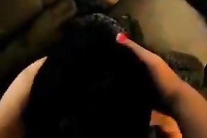 Black haired incredibly hungry for ball cream nympho gives a great oral-sex