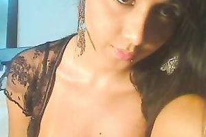 Perfect large breasted webcam sexpot went solo to cause my hard boner