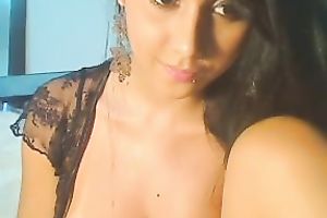 Perfect large breasted webcam sexpot went solo to cause my hard boner