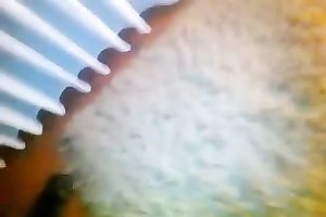 Stuffing a large plastic sex tool in the fur pie of my bulky cheating wife
