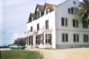 Cute brunette hair chick with dark nylons masturbates on the ottoman