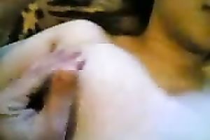 Fucking my busty girlfriend's arse in a missionary position