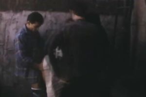 Three lascivious studs fuck hard 2 yung doxies outdoors