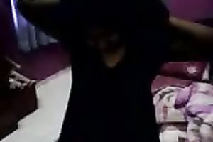 Voracious dark skin weenie paramour gives me head in her impure bedroom