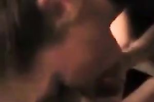 Brunette chick engulfing large jock balls unfathomable in arousing POV movie