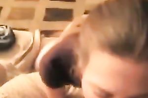 Brunette chick engulfing large jock balls unfathomable in arousing POV movie