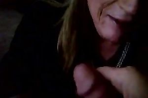 Seductive woman engulfing large meat pole deepthroat