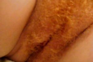 Mature wifey has the hirsute pubic hair of the fire color