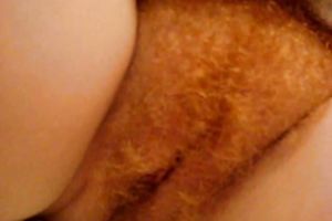 Mature wifey has the hirsute pubic hair of the fire color