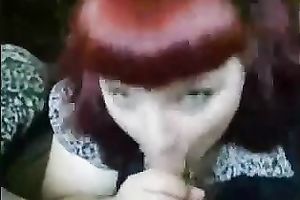 Redhead white big beautiful woman dick paramour blowing my weenie on POV tape