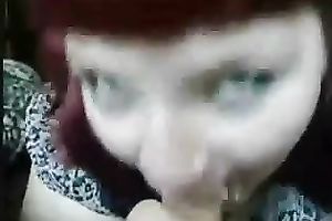 Redhead white big beautiful woman dick paramour blowing my weenie on POV tape