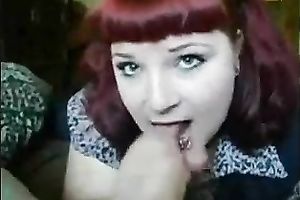 Redhead white big beautiful woman dick paramour blowing my weenie on POV tape