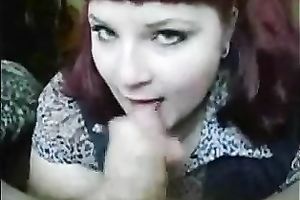 Redhead white big beautiful woman dick paramour blowing my weenie on POV tape