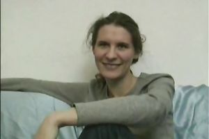 Skinny shaggy light-haired honey undresses bungle on web camera