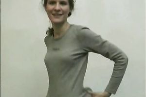 Skinny shaggy light-haired honey undresses bungle on web camera