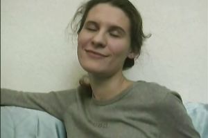 Skinny shaggy light-haired honey undresses bungle on web camera