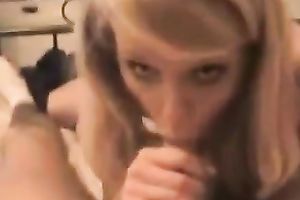 Alluring golden-haired Married slut pumping hard ramrod in POV movie