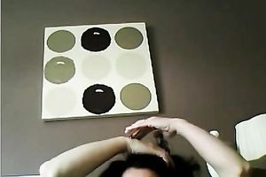 Lascivious aged webcam bitch flashes her hirsute cum-hole