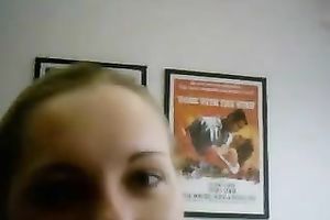 My insanely excited GF stretches her cum-hole with my baseball bat