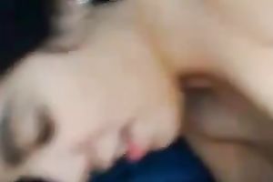 Sticky load of cum on the pretty face of my latin babe girlfriend