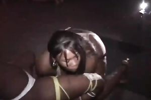 Some trashy dark whore got fucked in some dark place