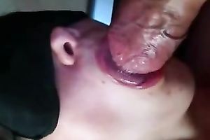 Blind folded dilettante girl gives oral and acquires cum load