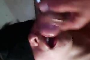 Blind folded dilettante girl gives oral and acquires cum load