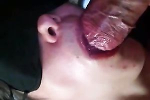 Blind folded dilettante girl gives oral and acquires cum load