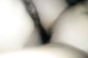 My boyfriend was spooning my large mounds and licking my moist cum-hole