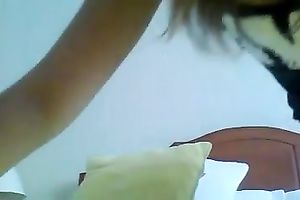 Tempting legal age teenager GF fingering and rubbing her muff in solo episode