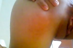 Tempting legal age teenager GF fingering and rubbing her muff in solo episode