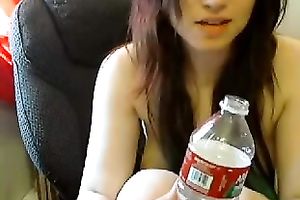 Awesome green eyed dyed haired playgirl played wicked on web camera for me