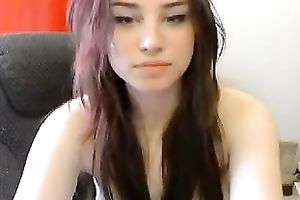 Awesome green eyed dyed haired playgirl played wicked on web camera for me