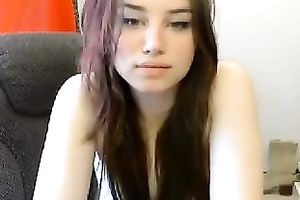 Awesome green eyed dyed haired playgirl played wicked on web camera for me