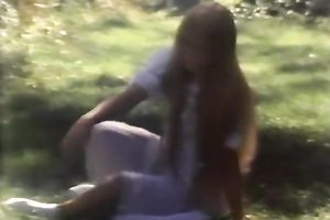 Beautiful new golden-haired honey on the ottoman rides rod of her paramour