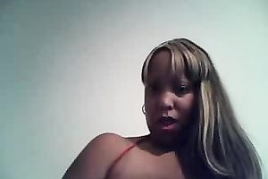 Awesome cam chat with non-professional bosomy dark black cock slut