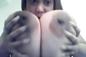 Awesome cam chat with non-professional bosomy dark black cock slut